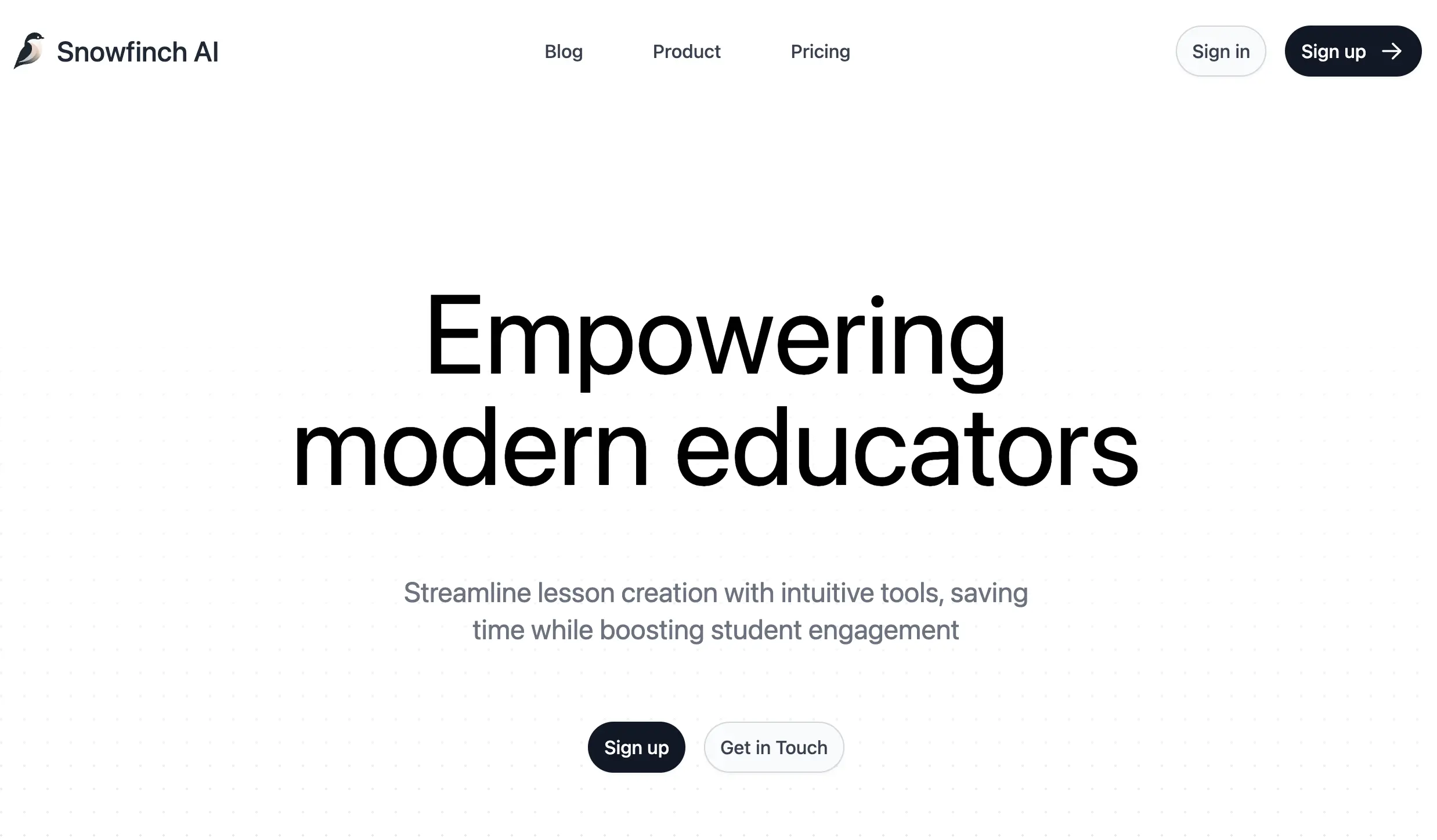 Introducing Snowfinch AI